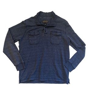 Lucky Brand Henley Style Long‎ Sleeve Casual Pullover Collard Shirt Men's XL